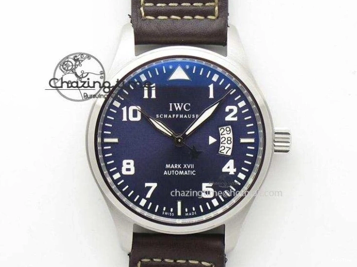 MIROTIME 0512 MoistureWicking Da Vinci IW356601 SS MKF 1:1 Best Edition Blue Dial On Black Leather Strap A 7233